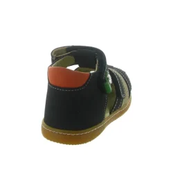 sandales et nu pieds - - bebe garcon - Toile - Bleu Marine - Kickers