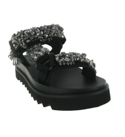 sandales et nu pieds - Casual - femme - Toile - Noir - Nan ku