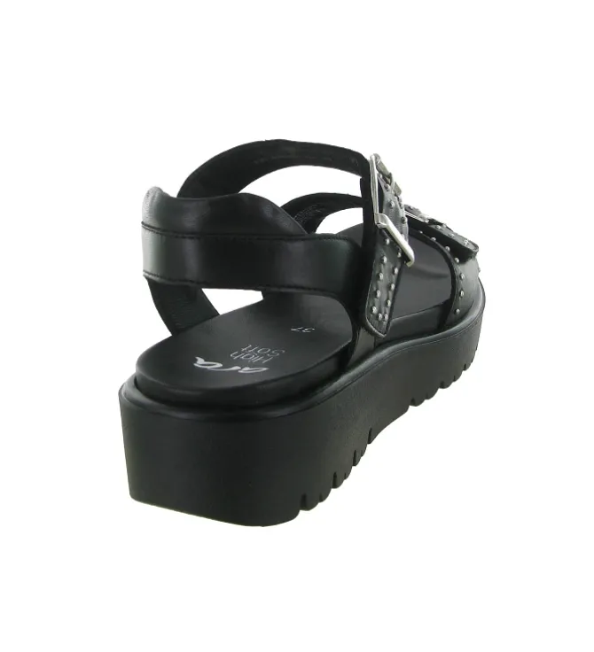 sandales et nu pieds - Casual - femme - Cuir - Noir - Ara