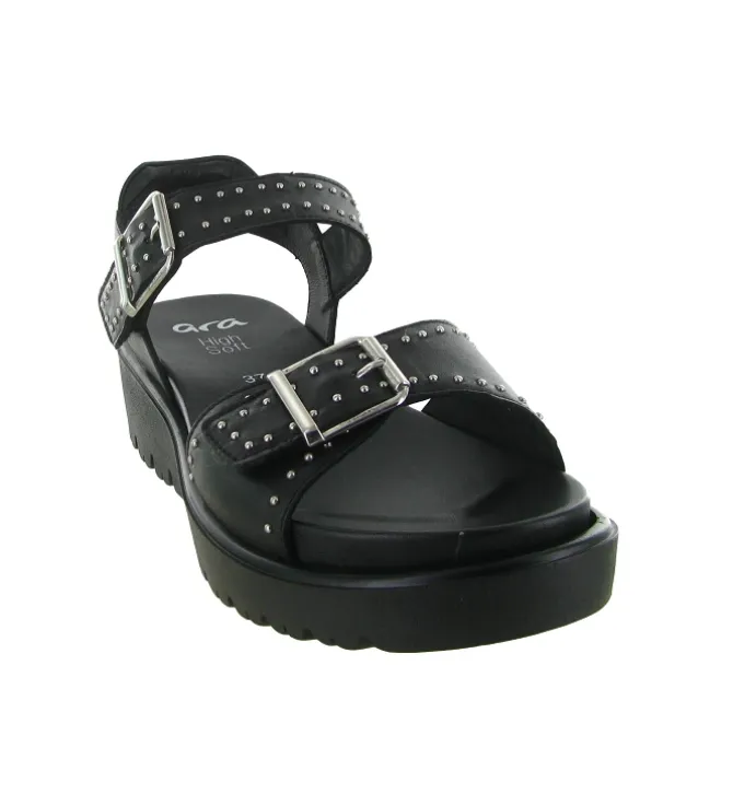 sandales et nu pieds - Casual - femme - Cuir - Noir - Ara