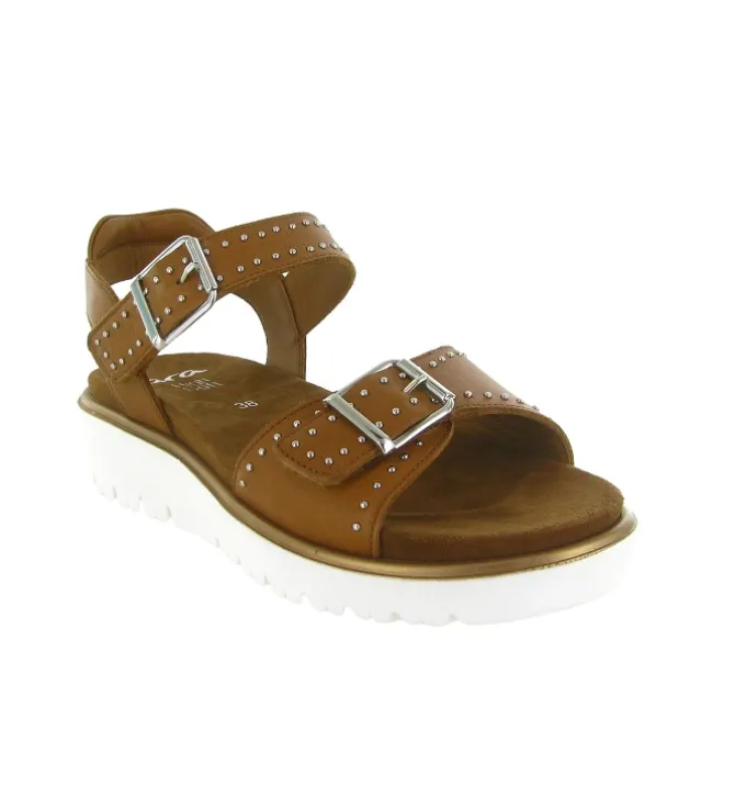 sandales et nu pieds - Casual - femme - Cuir - Marron - Ara