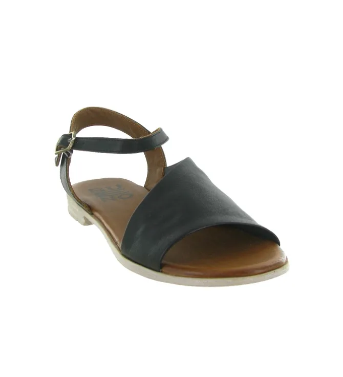sandales et nu pieds - Casual - femme - Cuir laminé - Noir - Bueno