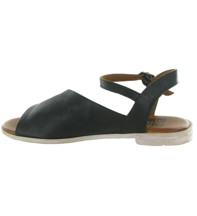 sandales et nu pieds - Casual - femme - Cuir laminé - Noir - Bueno