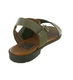 sandales et nu pieds - Casual - femme - Cuir laminé - Vert - Bueno