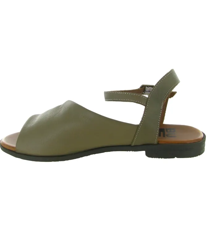 sandales et nu pieds - Casual - femme - Cuir laminé - Vert - Bueno