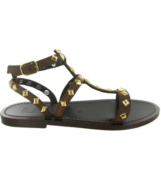 sandales et nu pieds - Casual - femme - Cuir - Marron - K.jacques