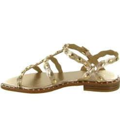 sandales et nu pieds - Casual - femme - Cuir - Or - Ash italia
