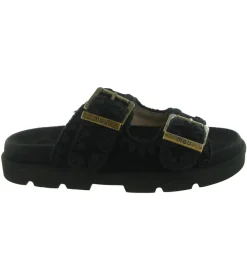 sandales et nu pieds - Casual - femme - Nubuck - Noir - Mou