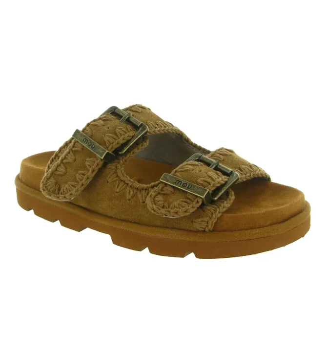 sandales et nu pieds - Casual - femme - Nubuck - Chestnut - Mou