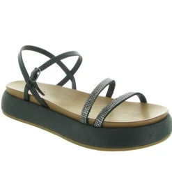 sandales et nu pieds - Casual - femme - Cuir - Noir - Inuovo