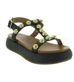 sandales et nu pieds - Casual - femme - Cuir - Noir - Inuovo