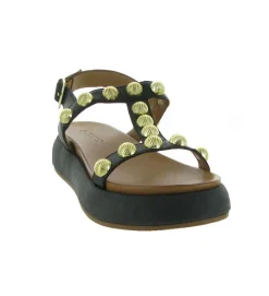 sandales et nu pieds - Casual - femme - Cuir - Noir - Inuovo