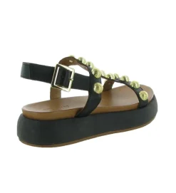 sandales et nu pieds - Casual - femme - Cuir - Noir - Inuovo