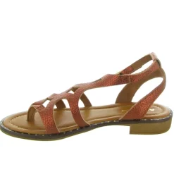 sandales et nu pieds - Casual - femme - Cuir - Orange - Donna lucca