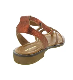sandales et nu pieds - Casual - femme - Cuir - Orange - Donna lucca