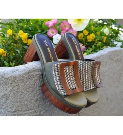 sandales et nu pieds - Casual - femme - Synthétique - Vert - Noa harmon