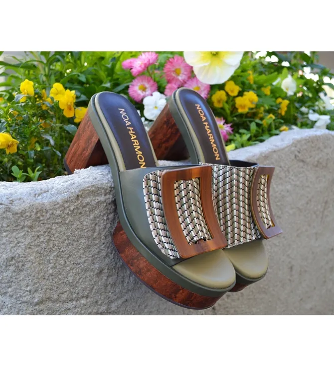sandales et nu pieds - Casual - femme - Synthétique - Vert - Noa harmon
