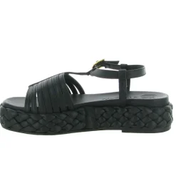 sandales et nu pieds - Casual - femme - Cuir - Noir - Unisa