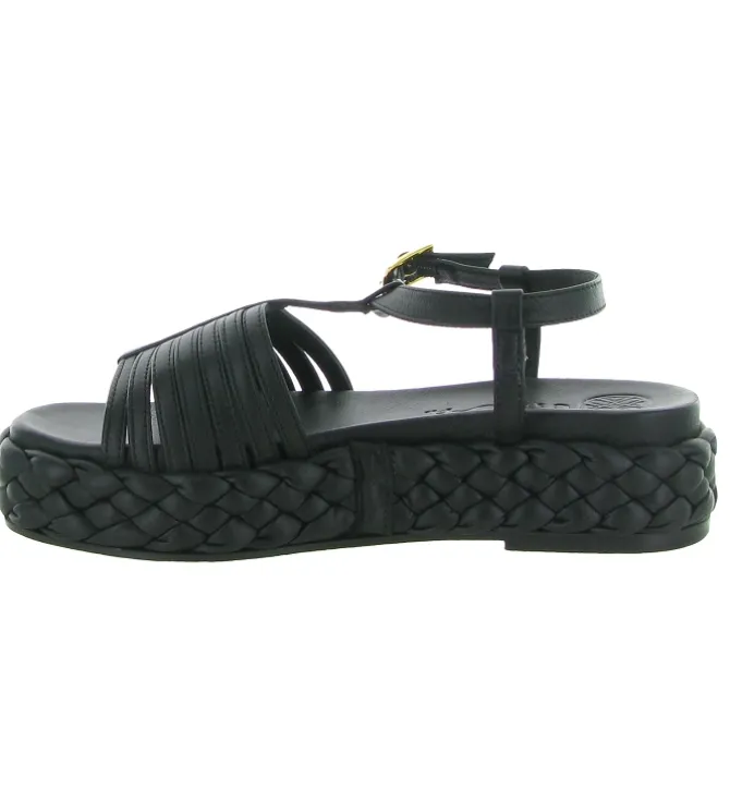 sandales et nu pieds - Casual - femme - Cuir - Noir - Unisa