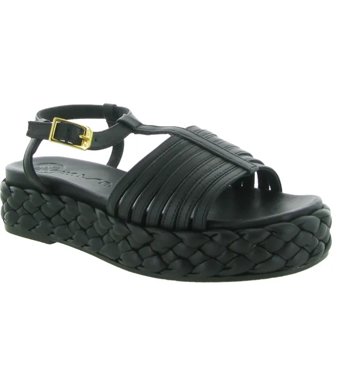 sandales et nu pieds - Casual - femme - Cuir - Noir - Unisa