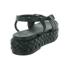 sandales et nu pieds - Casual - femme - Cuir - Noir - Unisa
