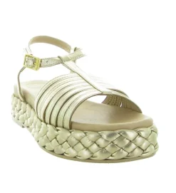 sandales et nu pieds - Casual - femme - Cuir - Bronze - Unisa