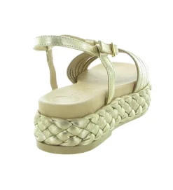 sandales et nu pieds - Casual - femme - Cuir - Bronze - Unisa
