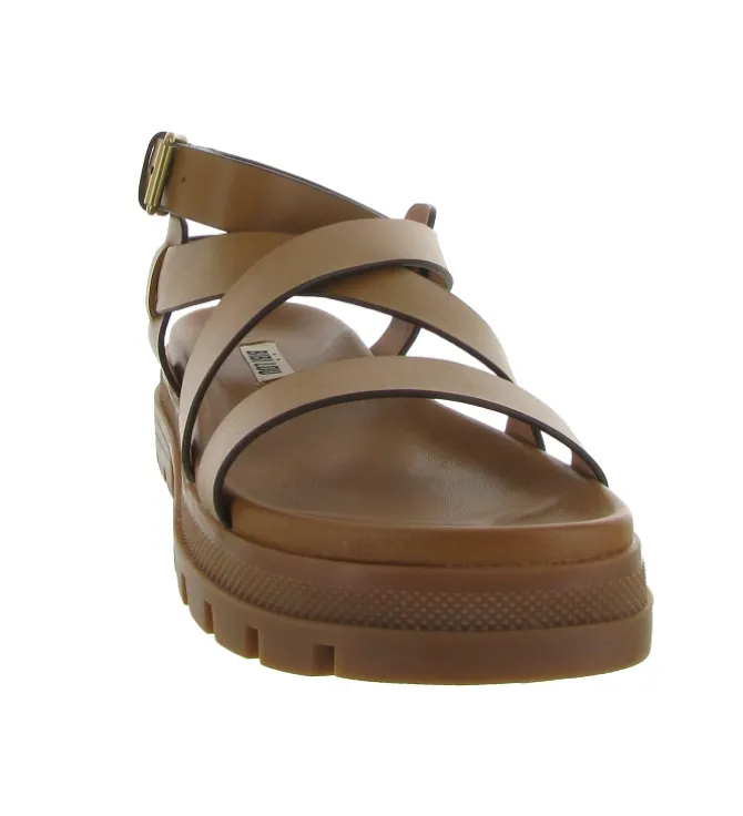 sandales et nu pieds - Casual - femme - Cuir - Marron - Bibi lou