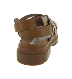 sandales et nu pieds - Casual - femme - Cuir - Marron - Bibi lou