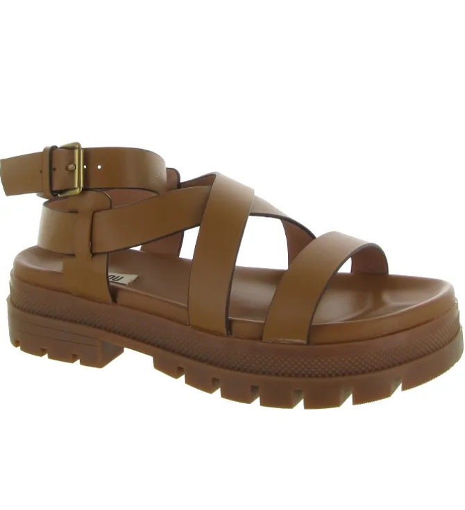 sandales et nu pieds - Casual - femme - Cuir - Marron - Bibi lou