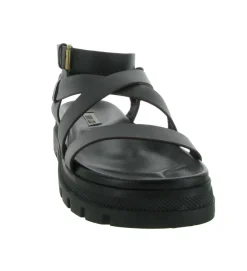sandales et nu pieds - Casual - femme - Cuir - Noir - Bibi lou