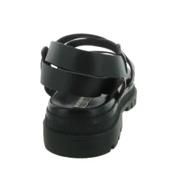 sandales et nu pieds - Casual - femme - Cuir - Noir - Bibi lou