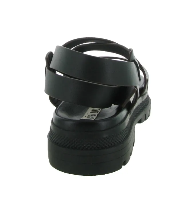 sandales et nu pieds - Casual - femme - Cuir - Noir - Bibi lou