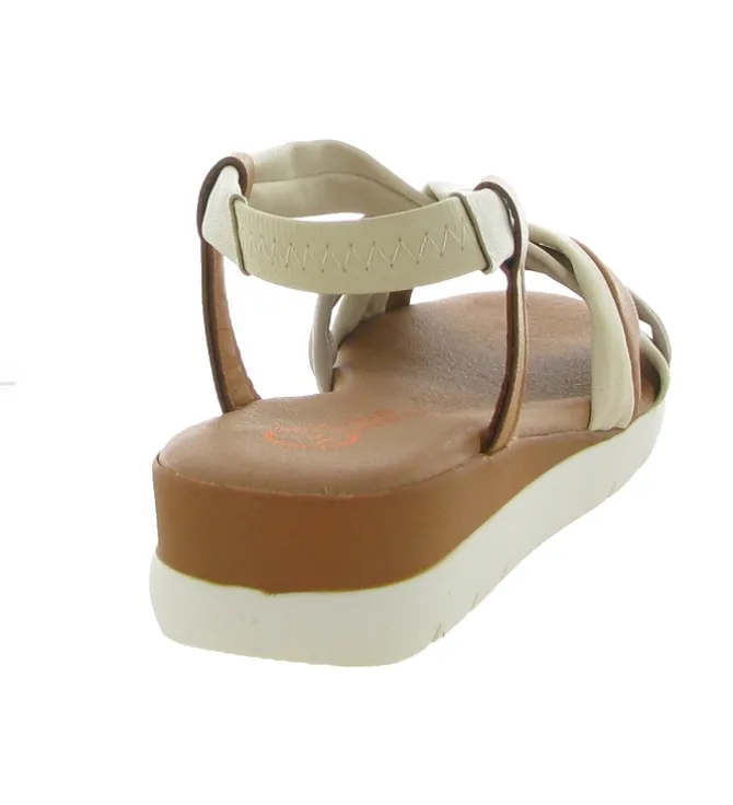 sandales et nu pieds - Casual - femme - Cuir - Beige - Lola canales