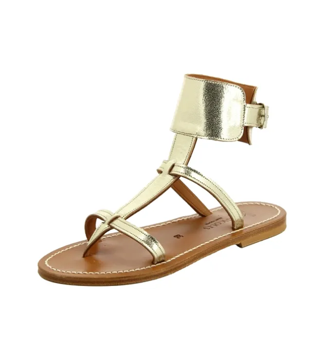 sandales et nu pieds - Casual - femme - Cuir - Or - K.jacques