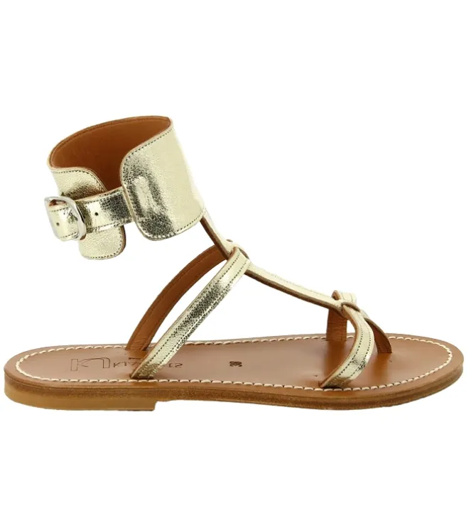 sandales et nu pieds - Casual - femme - Cuir - Or - K.jacques