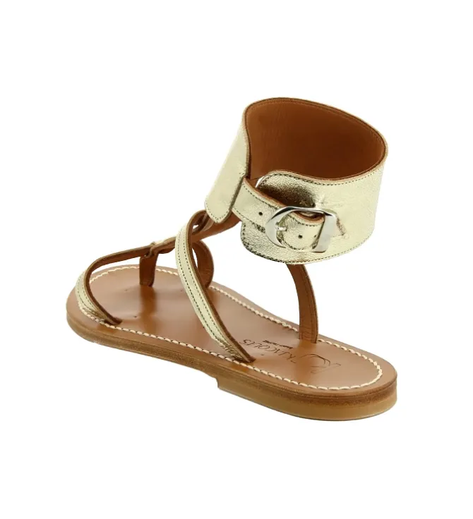 sandales et nu pieds - Casual - femme - Cuir - Or - K.jacques