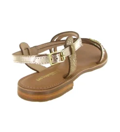 sandales et nu pieds - Casual - femme - Cuir - Or - Les tropeziennes