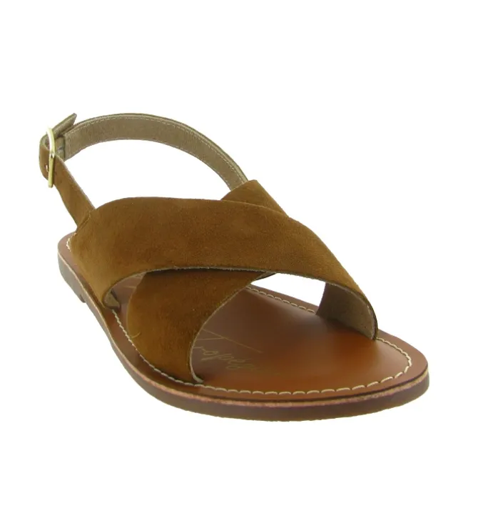 sandales et nu pieds - Casual - femme - Nubuck - Marron - Atelier tropezien