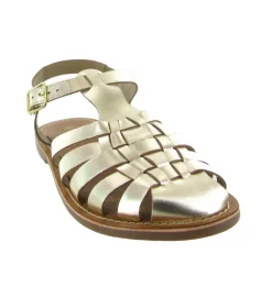 sandales et nu pieds - Casual - femme - Nubuck - Or - Atelier tropezien