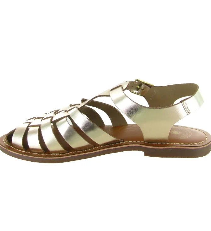 sandales et nu pieds - Casual - femme - Nubuck - Or - Atelier tropezien