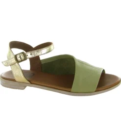 sandales et nu pieds - Casual - femme - Cuir laminé - Kaki - Bueno
