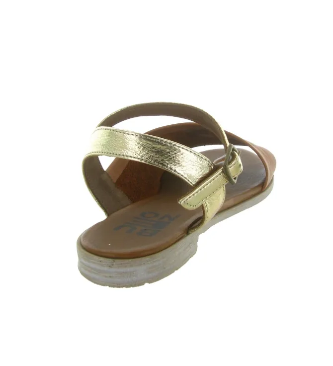 sandales et nu pieds - Casual - femme - Cuir laminé - Marron - Bueno