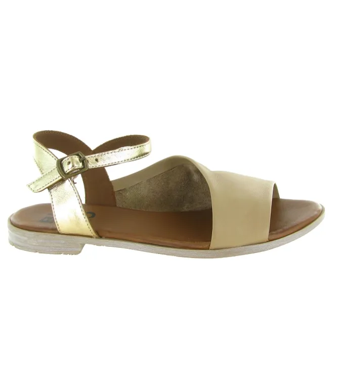 sandales et nu pieds - Casual - femme - Cuir laminé - Beige - Bueno