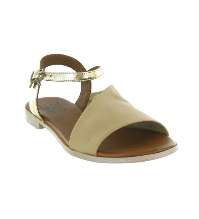 sandales et nu pieds - Casual - femme - Cuir laminé - Beige - Bueno