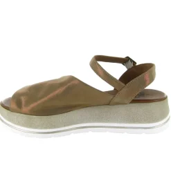 sandales et nu pieds - Casual - femme - Cuir laminé - Taupe - Bueno