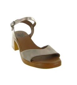 sandales et nu pieds - Casual - femme - Cuir laminé - Kaki - Bueno