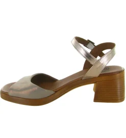 sandales et nu pieds - Casual - femme - Cuir laminé - Kaki - Bueno