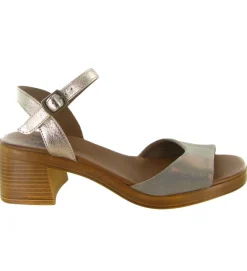 sandales et nu pieds - Casual - femme - Cuir laminé - Kaki - Bueno