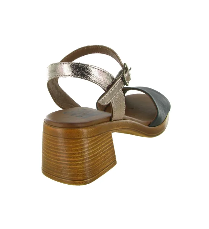 sandales et nu pieds - Casual - femme - Cuir laminé - Noir - Bueno
